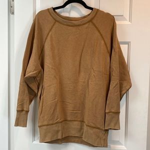 Aerie washed tunic sweatshirt, size small. Tan